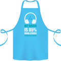 My Brain is 85% Song Lyrics Music Lover Cotton Apron 100% Organic Turquoise