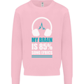 My Brain is 85% Song Lyrics Music Lover Kids Sweatshirt Jumper Light Pink
