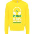My Brain is 85% Song Lyrics Music Lover Kids Sweatshirt Jumper Yellow