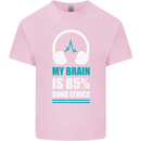 My Brain is 85% Song Lyrics Music Lover Kids T-Shirt Childrens Light Pink