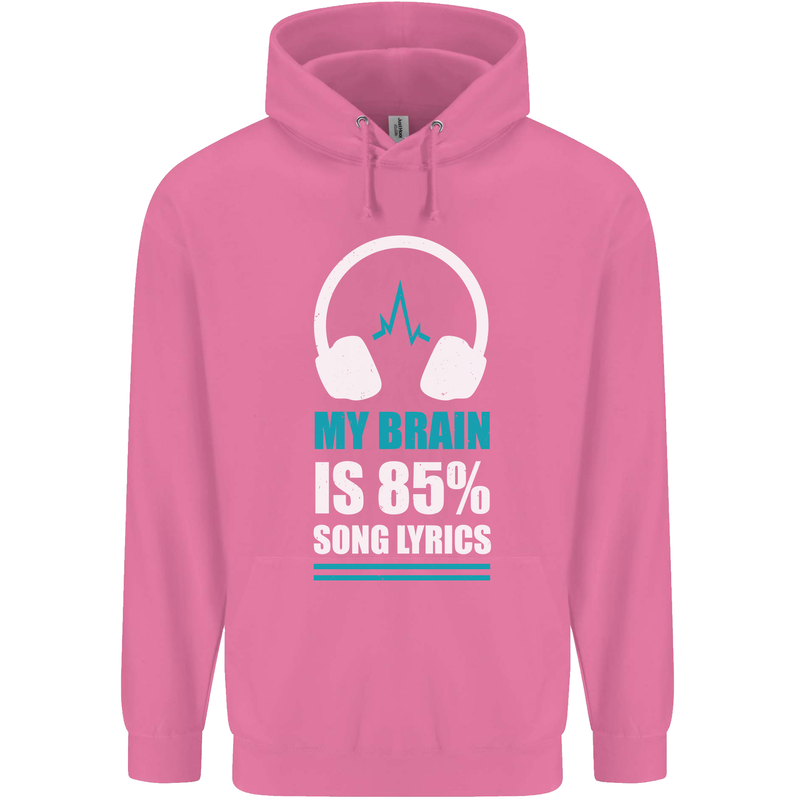 My Brain is 85% Song Lyrics Music Lover Mens 80% Cotton Hoodie Azelea