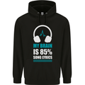 My Brain is 85% Song Lyrics Music Lover Mens 80% Cotton Hoodie Black