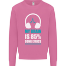 My Brain is 85% Song Lyrics Music Lover Mens Sweatshirt Jumper Azalea