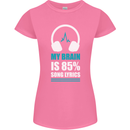 My Brain is 85% Song Lyrics Music Lover Womens Petite Cut T-Shirt Azalea