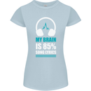 My Brain is 85% Song Lyrics Music Lover Womens Petite Cut T-Shirt Light Blue