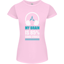 My Brain is 85% Song Lyrics Music Lover Womens Petite Cut T-Shirt Light Pink