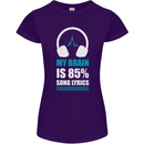 My Brain is 85% Song Lyrics Music Lover Womens Petite Cut T-Shirt Purple