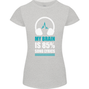 My Brain is 85% Song Lyrics Music Lover Womens Petite Cut T-Shirt Sports Grey