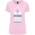 My Brain is 85% Song Lyrics Music Lover Womens Wider Cut T-Shirt Light Pink