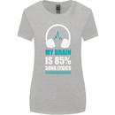 My Brain is 85% Song Lyrics Music Lover Womens Wider Cut T-Shirt Sports Grey