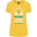 My Brain is 85% Song Lyrics Music Lover Womens Wider Cut T-Shirt Yellow
