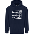 My Brother is Older 30th 40th 50th Birthday Childrens Kids Hoodie Navy Blue