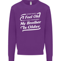 My Brother is Older 30th 40th 50th Birthday Kids Sweatshirt Jumper Purple