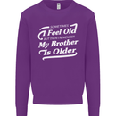 My Brother is Older 30th 40th 50th Birthday Kids Sweatshirt Jumper Purple