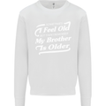 My Brother is Older 30th 40th 50th Birthday Kids Sweatshirt Jumper White