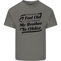 My Brother is Older 30th 40th 50th Birthday Kids T-Shirt Childrens Charcoal