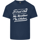 My Brother is Older 30th 40th 50th Birthday Kids T-Shirt Childrens Navy Blue