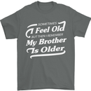 My Brother is Older 30th 40th 50th Birthday Mens T-Shirt Cotton Gildan Charcoal