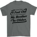 My Brother is Older 30th 40th 50th Birthday Mens T-Shirt Cotton Gildan Charcoal