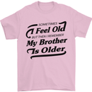 My Brother is Older 30th 40th 50th Birthday Mens T-Shirt Cotton Gildan Light Pink