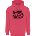 My Chains Set Me Free Cycling Cyclist Bike Childrens Kids Hoodie Heliconia