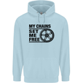 My Chains Set Me Free Cycling Cyclist Bike Childrens Kids Hoodie Light Blue