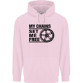 My Chains Set Me Free Cycling Cyclist Bike Childrens Kids Hoodie Light Pink
