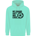 My Chains Set Me Free Cycling Cyclist Bike Childrens Kids Hoodie Peppermint