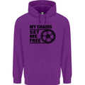 My Chains Set Me Free Cycling Cyclist Bike Childrens Kids Hoodie Purple