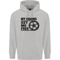 My Chains Set Me Free Cycling Cyclist Bike Childrens Kids Hoodie Sports Grey