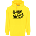 My Chains Set Me Free Cycling Cyclist Bike Childrens Kids Hoodie Yellow