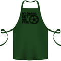 My Chains Set Me Free Cycling Cyclist Bike Cotton Apron 100% Organic Forest Green