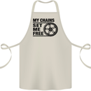 My Chains Set Me Free Cycling Cyclist Bike Cotton Apron 100% Organic Natural