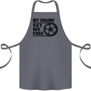 My Chains Set Me Free Cycling Cyclist Bike Cotton Apron 100% Organic Steel