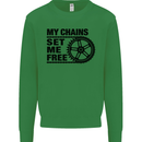 My Chains Set Me Free Cycling Cyclist Bike Kids Sweatshirt Jumper Irish Green