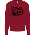 My Chains Set Me Free Cycling Cyclist Bike Kids Sweatshirt Jumper Red