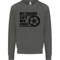 My Chains Set Me Free Cycling Cyclist Bike Kids Sweatshirt Jumper Storm Grey