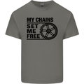 My Chains Set Me Free Cycling Cyclist Bike Kids T-Shirt Childrens Charcoal