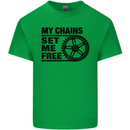 My Chains Set Me Free Cycling Cyclist Bike Kids T-Shirt Childrens Irish Green