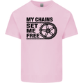 My Chains Set Me Free Cycling Cyclist Bike Kids T-Shirt Childrens Light Pink