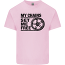 My Chains Set Me Free Cycling Cyclist Bike Kids T-Shirt Childrens Light Pink