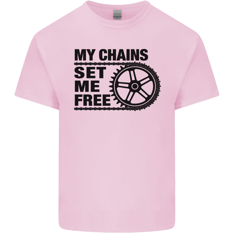 My Chains Set Me Free Cycling Cyclist Bike Kids T-Shirt Childrens Light Pink