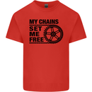 My Chains Set Me Free Cycling Cyclist Bike Kids T-Shirt Childrens Red