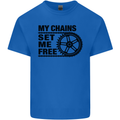 My Chains Set Me Free Cycling Cyclist Bike Kids T-Shirt Childrens Royal Blue