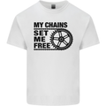 My Chains Set Me Free Cycling Cyclist Bike Kids T-Shirt Childrens White