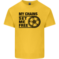 My Chains Set Me Free Cycling Cyclist Bike Kids T-Shirt Childrens Yellow