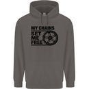My Chains Set Me Free Cycling Cyclist Bike Mens 80% Cotton Hoodie Charcoal