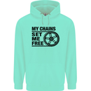 My Chains Set Me Free Cycling Cyclist Bike Mens 80% Cotton Hoodie Peppermint