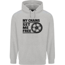 My Chains Set Me Free Cycling Cyclist Bike Mens 80% Cotton Hoodie Sports Grey