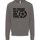 My Chains Set Me Free Cycling Cyclist Bike Mens Sweatshirt Jumper Charcoal